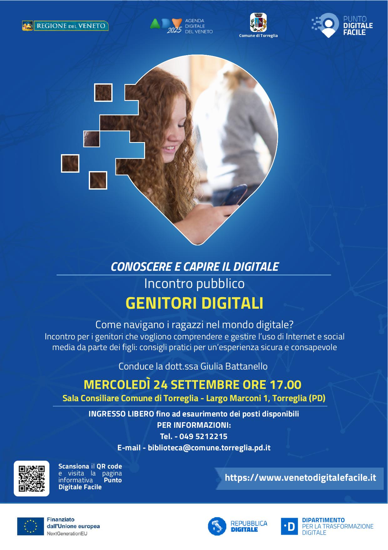 Locandina Genitori Digitali Torreglia 24 settembre