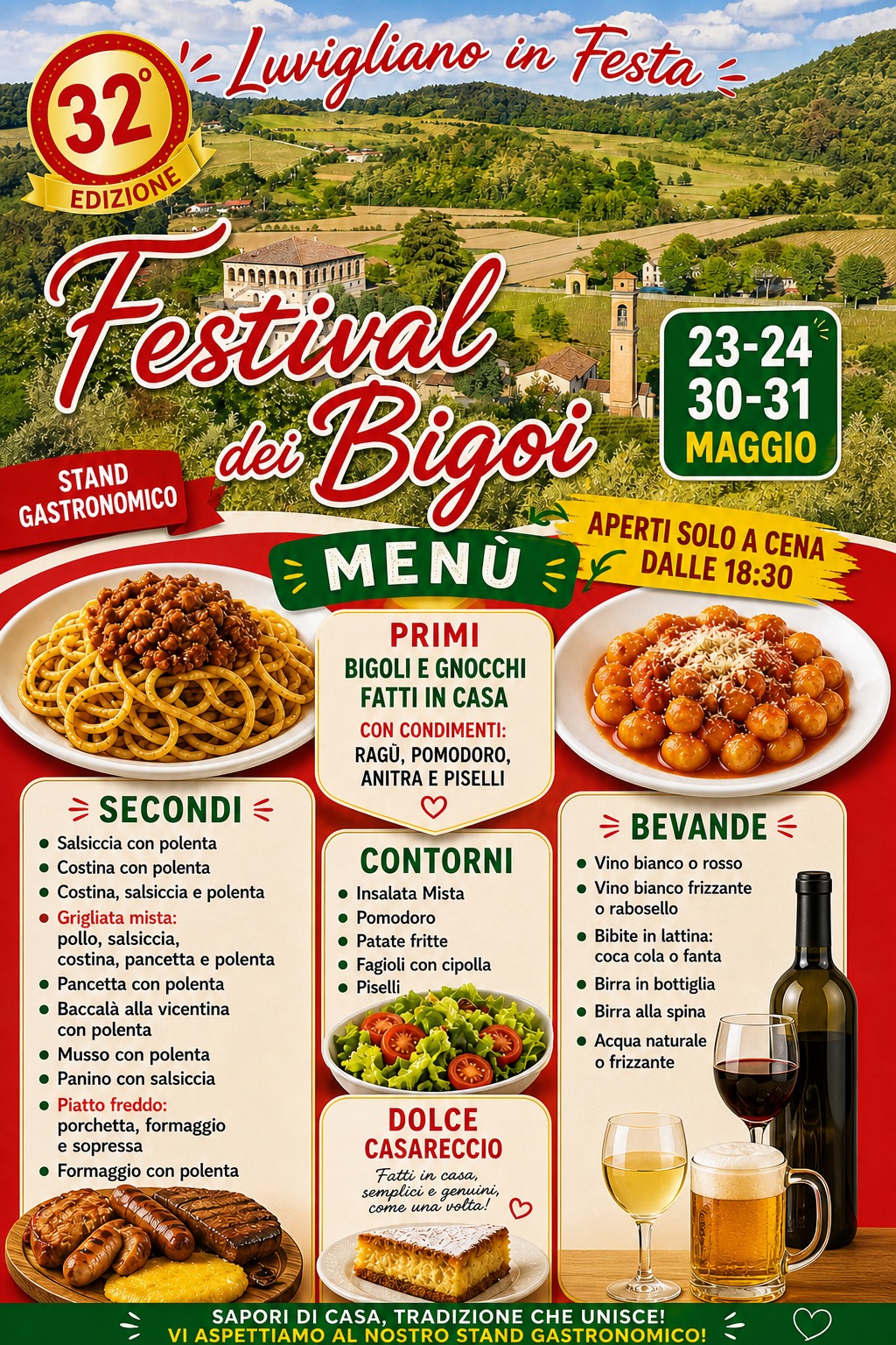 Menu festa dei Bigoi